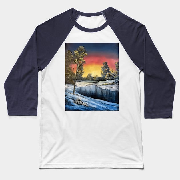 Golden Sunset Baseball T-Shirt by J&S mason